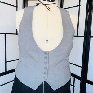 New York & Company Heather Grey Vest PLUS